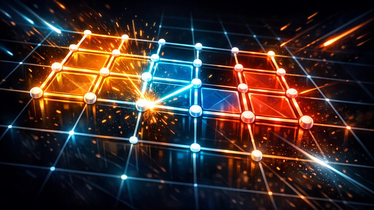 A colorful Dots and Boxes grid with claimed squares representing the multiplayer game